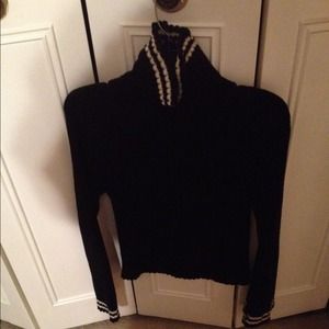Form fit turtleneck sweater