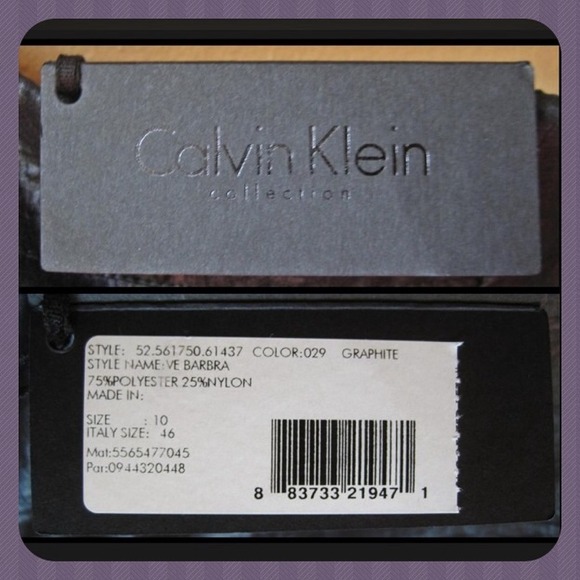 Calvin Klein Graphite Satin off-the-shoulder dress - Picture 4 of 4