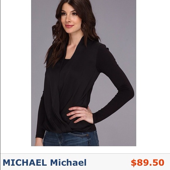 SOLD Michael Kors Wrap Top in Black - Picture 2 of 4