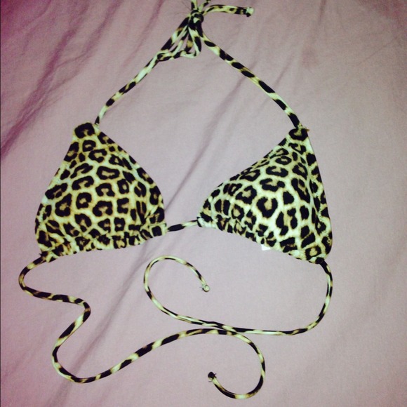 Cheetah Print Bikini Top