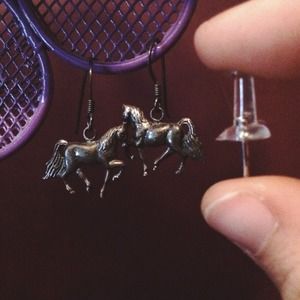 Horse dangle earrings