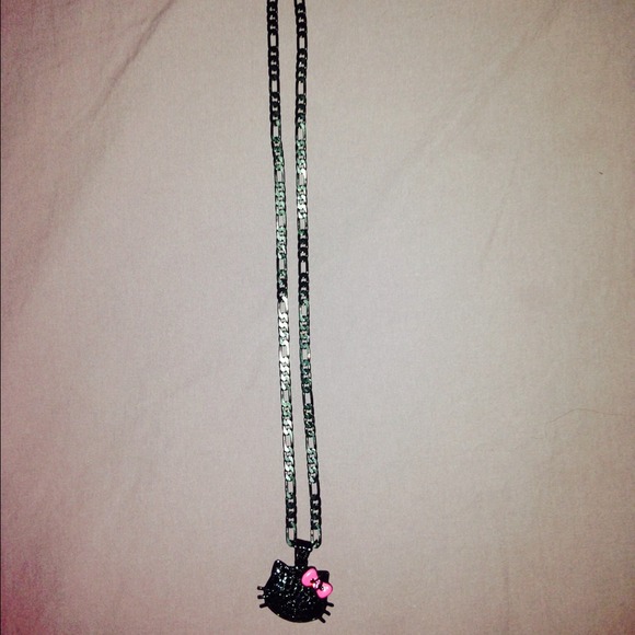 Black Hello Kitty Chain Necklace