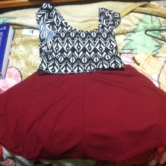 Burgundy skirt
