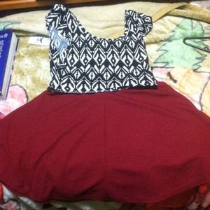 Burgundy skirt