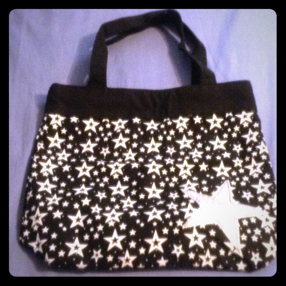 Black Tote w/ Star Design - Picture 1 of 2