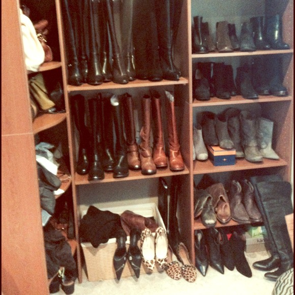 Just sharing part of my closet!! Love boots!!!