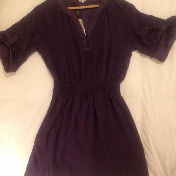 Creme Fraiche Dresses & Skirts - 100% silk dress. Eggplant color.