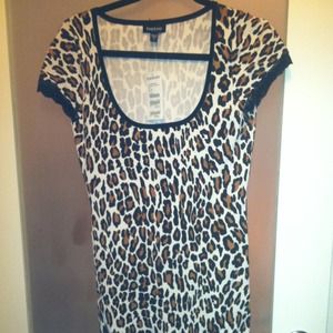 Bebe leopard lace dress