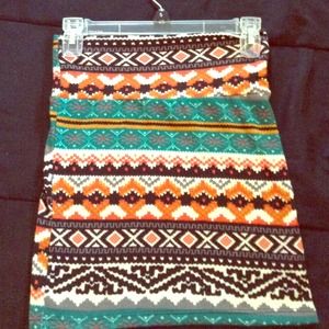 print tribal skirt