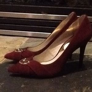 Burgundy Suade Michael Kors Heels new low price