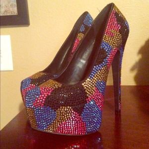 Blinged out Steve Madden pumps