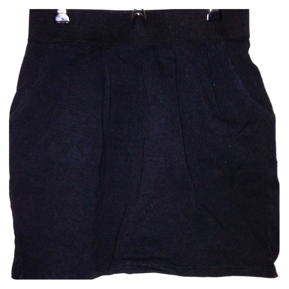 🔵🍬 Stretch Waist Thick Jersey Knit Mini Skirt XS