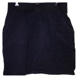 🔵🍬 Stretch Waist Thick Jersey Knit Mini Skirt XS