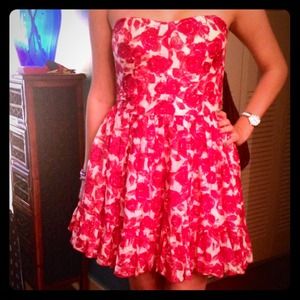Floral strapless twenty one dress