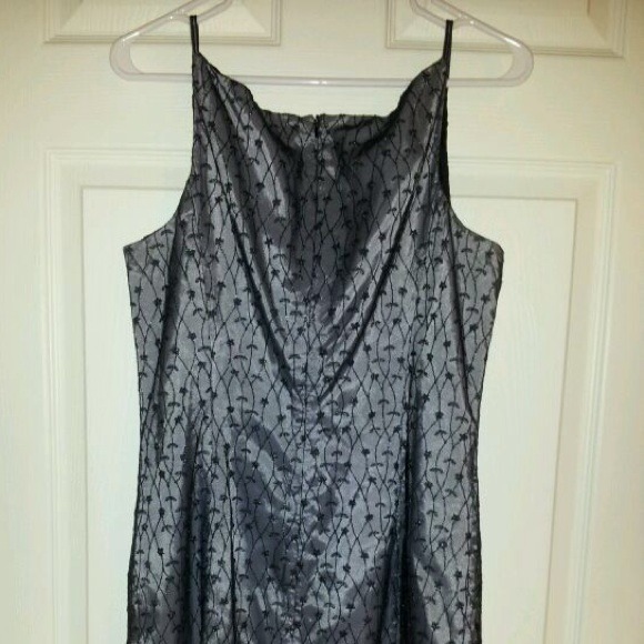 Black and grey cocktail dress