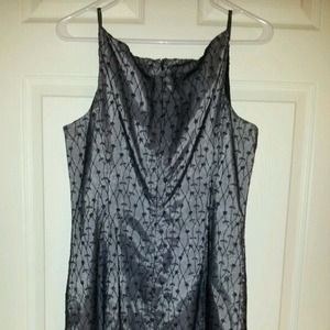 Black and grey cocktail dress