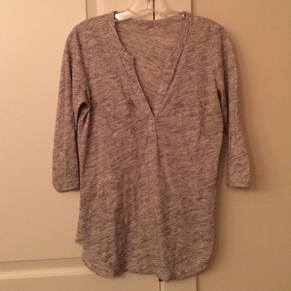 SOLD on eBay! Gap Heathered Grey Open V-Neck Top