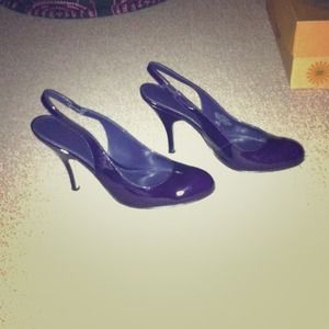Enzo Angiolini Easerious Dark Purple Patent Heels
