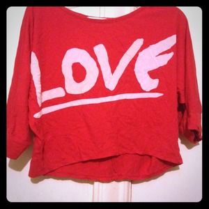 Red crop top