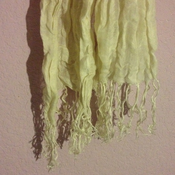 White Fringe Scarf - Picture 2 of 2