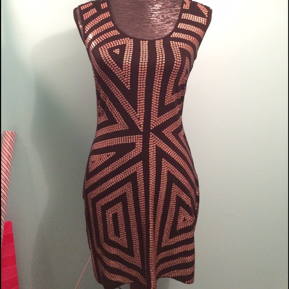 Express black sequin dress.