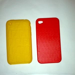 Auth. Fendi iPhone 4/4s Protective "Jelly" Cases