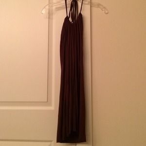 Velvet Brown Draped Sundress