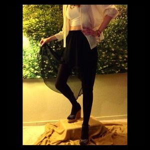 Sheer Black High-Low Chiffon Skirt 🎈Reduced🎈