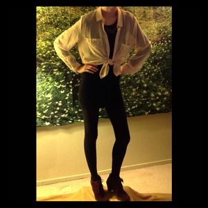 Sheer Coral Long Sleeve Shirt 🌸Reduced!!