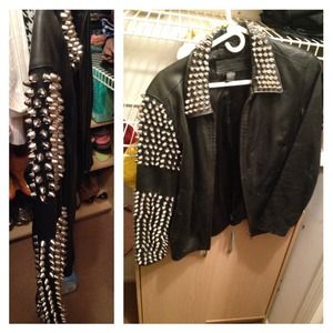🚫BUNDLED🚫 Spiked Leather Jacket
