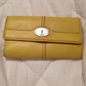 Yellow fossil wallet