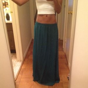 Teal Green Maxi Skirt