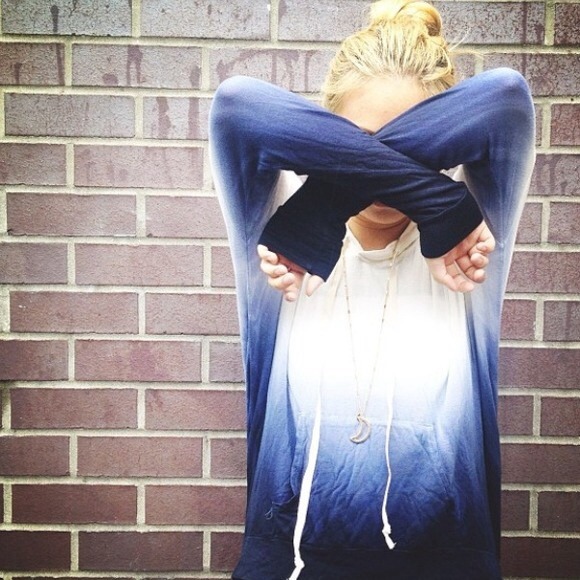 Brandy blue ombré hoodie