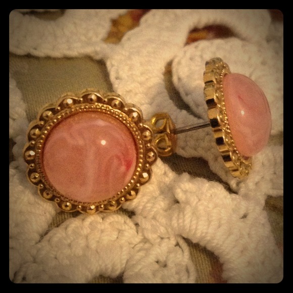 Pink Swirl Bubble Earrings