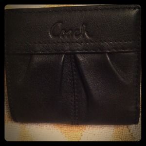 Small black coach wallet