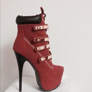 Red Clutch Timberland Boots