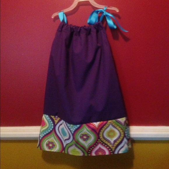 Purple and print Pillow case dress
