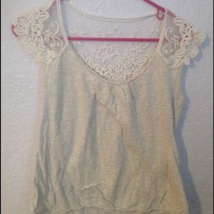 Short sleeve beige top