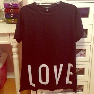 Love/hate oversized T-shirt dress