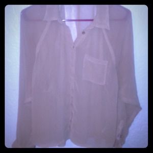 Long sleeve sheer top