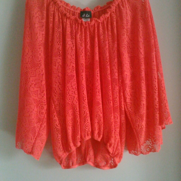 Tangerine lace top - Picture 1 of 2