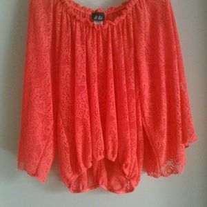 Tangerine lace top