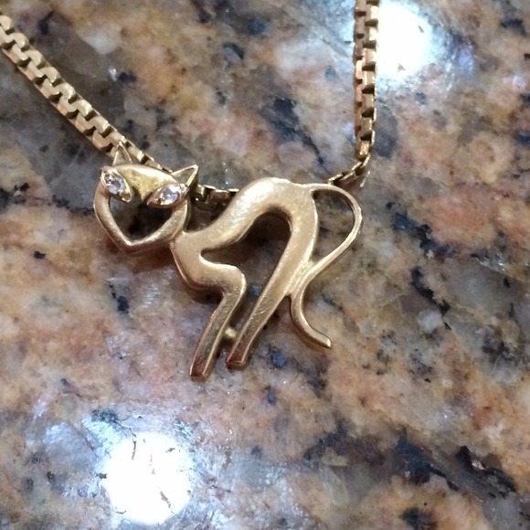Cat Lovers Cat Necklace.