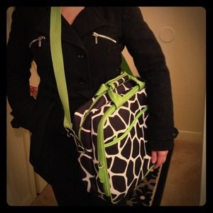 **NOT FOR SALEGiraffe electronics utility bag