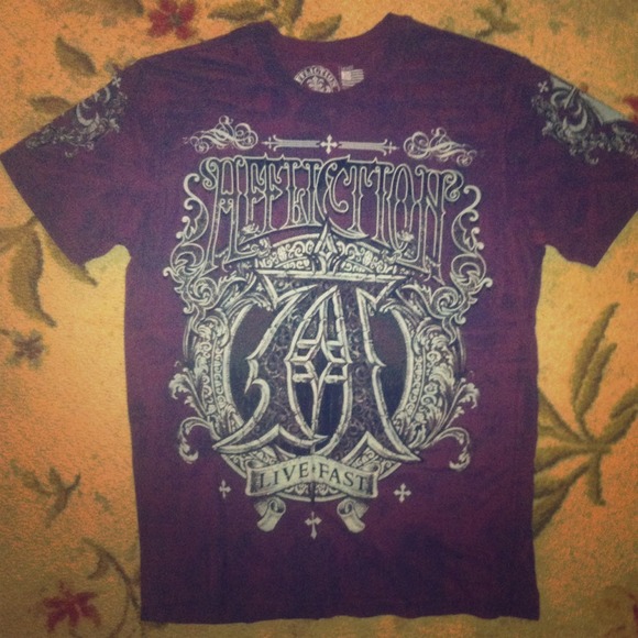 SOLD! 🚫Dark Purple Affliction Shirt