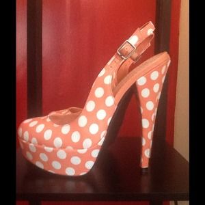 Bebe platform slingbacks