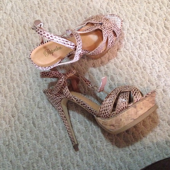 Taupe and chocolate color shoe