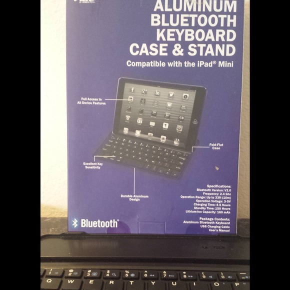 bluetooth keyboard case, stand for ipad mini