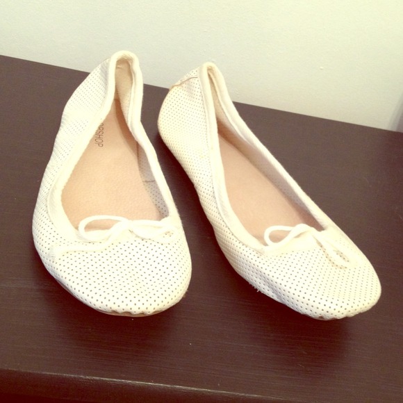Topshop white ballet flats