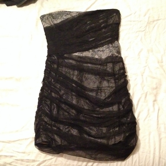 ⭐️REDUCED⭐️A|X Armani Exchange Lace Metalic Dress - Picture 2 of 4